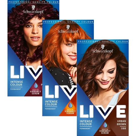 schwarzkopf hair dye live